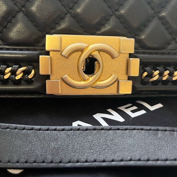 Authentic Chanel Black Small Boy Bag - Picture 9 of 15